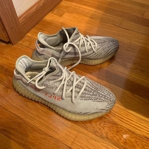 Yeezy 350 v2 blue tint